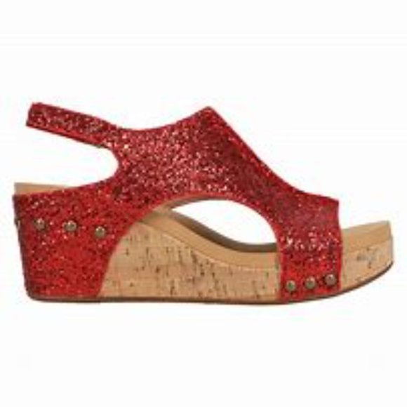 Corkys Carley Wedges in RAFFIA ALL